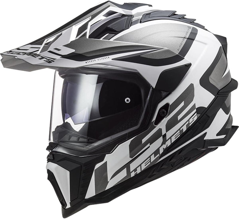 LS2, Crosshelm Motorrad Explorer Alter Matte schwarz Weiss, L L Mattschwarz / weiss, L Mattschwarz /