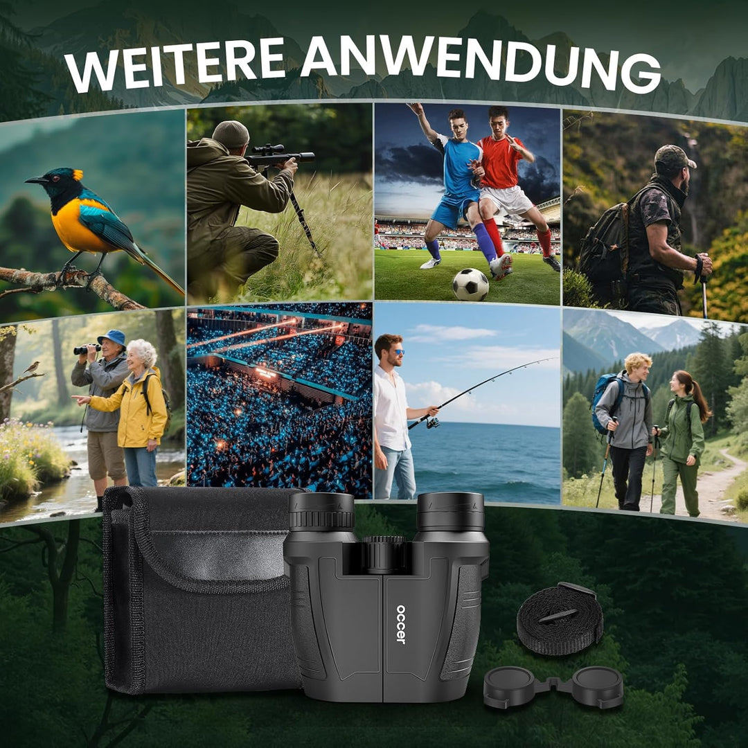 12x32 Fernglas Erwachsene High Definition - occer Kompaktes Fernglas für Kinder- Klare Ferngläser Fa
