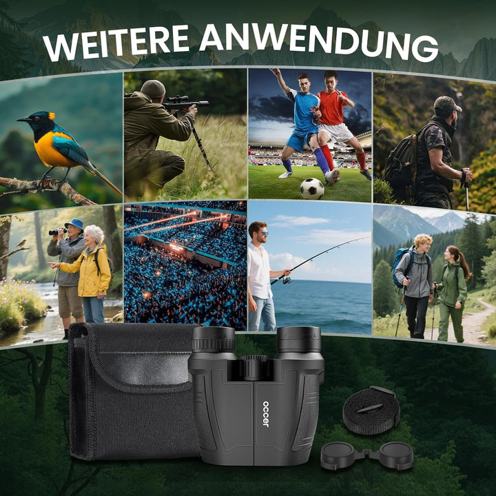 12x32 Fernglas Erwachsene High Definition - occer Kompaktes Fernglas für Kinder- Klare Ferngläser Fa
