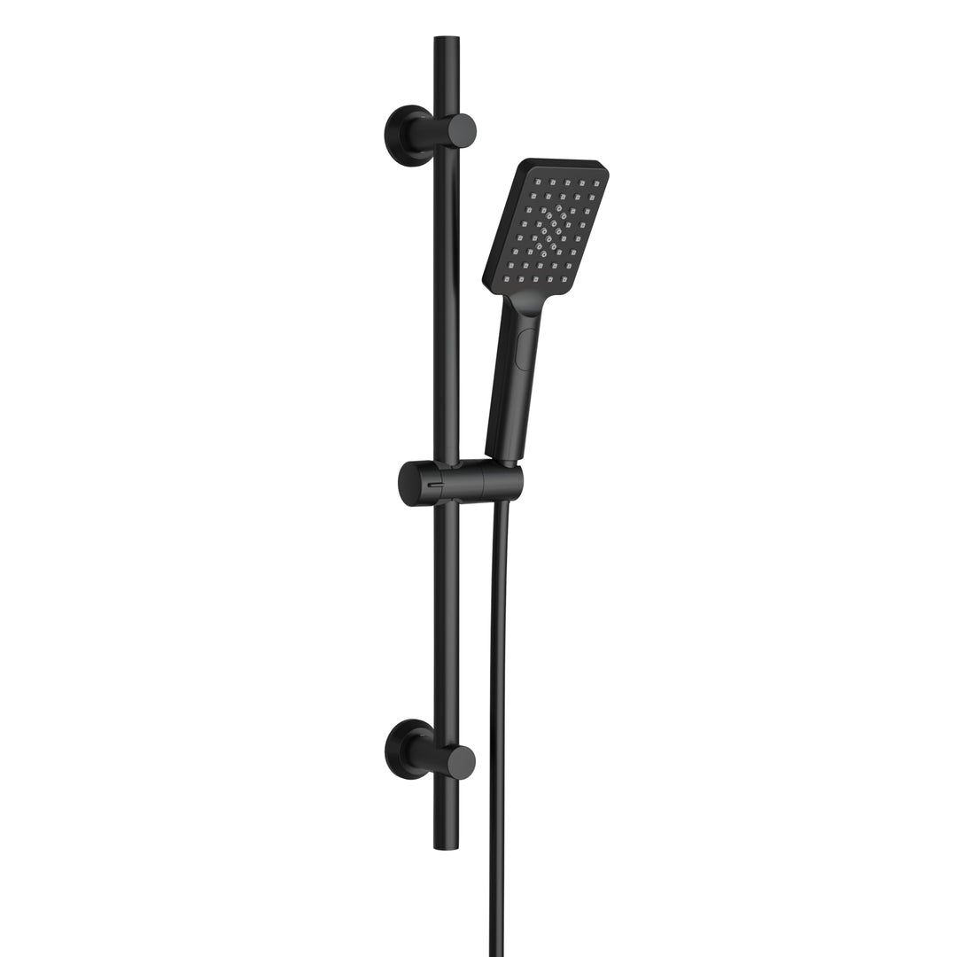 Görbach Duschset Duschbrause mit Schlauch und Halterung, Edelstahl Wassersparend Duschstange 70cm mi