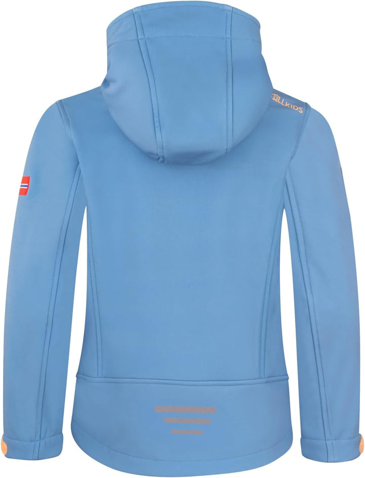 Trollkids Kids Trollfjord Jacket Mystic Blue/Rusty Red 98, Mystic Blue/Rusty Red 98