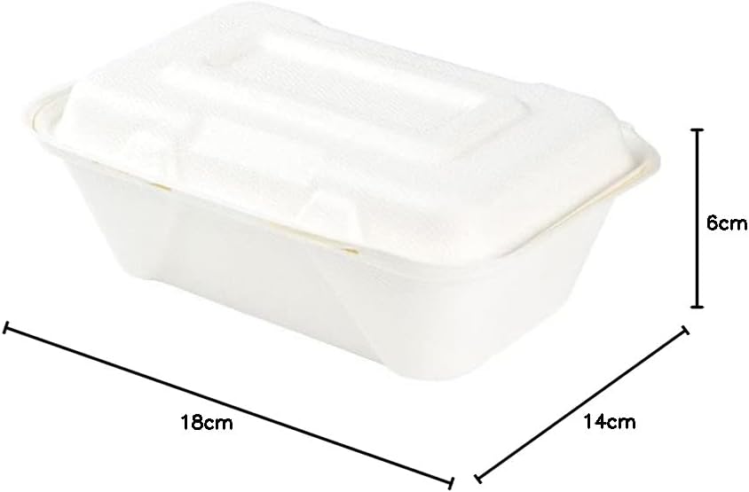 BIOZOYG Zuckerrohr Burger-Box mit Klapp-Deckel I 50 St. kompostierbare Imbiss-Verpackung aus Bagasse