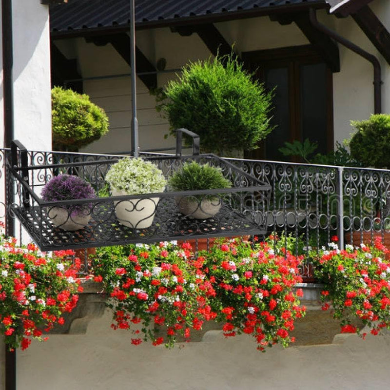 Hztyyier Hängendes Blumenregal Eisen Blumentopfregal Balkon Blumenregal Pflanzenregal Blumenregal La