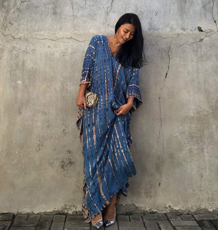 Bsubseach Damen Strandkleid Boho Strandponcho Plus Grösse Kaftan Sommerkleid Maxikleid Lose Maxi Kim