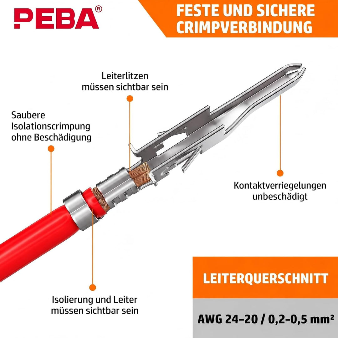 PEBA Micro-Fit 3.0 Crimpzangen Set für 2-10 Pin Kontakte | Präzisionszange für 2-reihige Micro-Fit 3