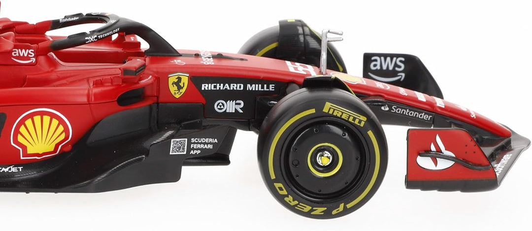 Bburago Ferrari SF-23 Carlos Sainz Nr 55 Saison 2023 Formel 1 F1 - Massstab 1/24 23cm Modellauto mit