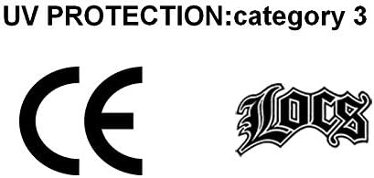 Locs 8LOC91010 Sonnenbrille Hypster Urban Poker Rapper, Mode für Damen und Herren Gestell Schwarz Gl