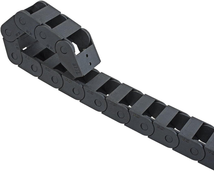 sourcing map R18 10mm x 20mm Schwarz Kunststoff Kabelschlepp Kette Draht Träger 1M Länge CNC