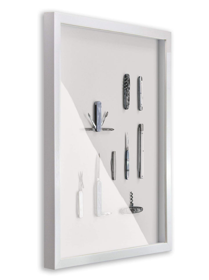 Objektrahmen Talon SPACE 70x70 cm Weiss Hochglanz 3D Bilderrahmen zum Befüllen, 70x70 cm Weiss Hochg