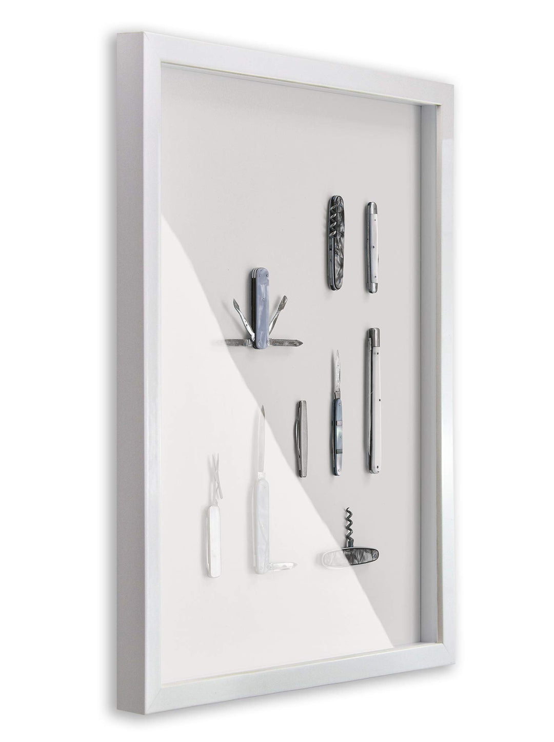 BIRAPA Objektrahmen Talon SPACE 24x30 cm Weiss Hochglanz 3D Bilderrahmen zum Befüllen, 24x30 cm Weis