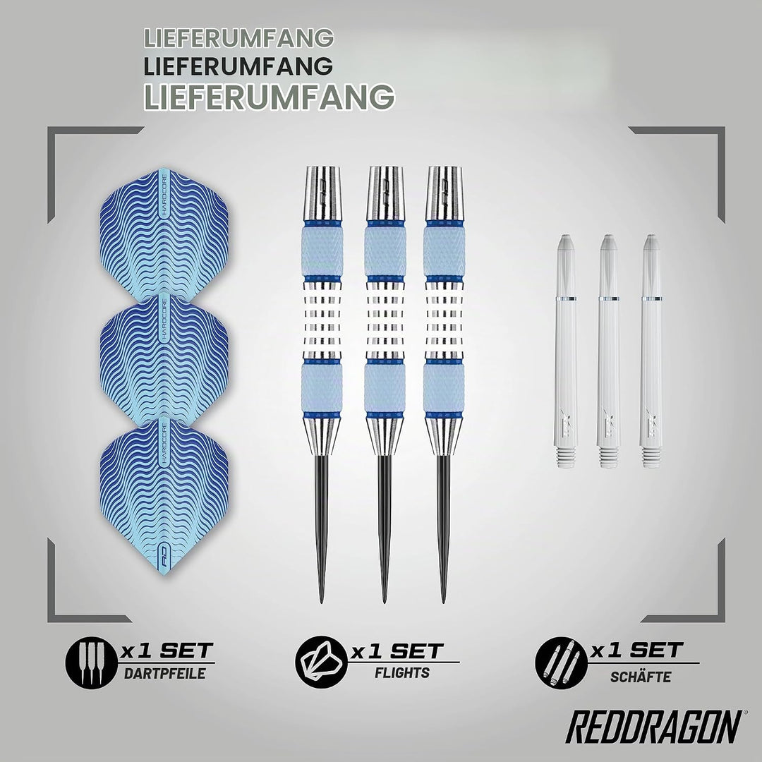 RED DRAGON Stag 24g, 26g, 28g oder 30g Professional Tungsten Darts Set mit Flights und Schäfte 24.0