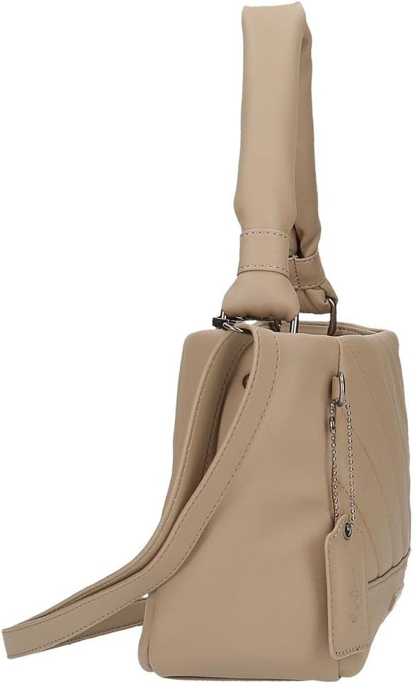 Pepe Jeans Taupe Schultertasche, Taupe Schultertasche