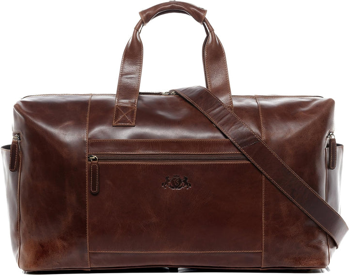SID & VAIN XL Reisetasche Bristol aus Premium Leder I Sporttasche gross XL gross für Herren und Dame