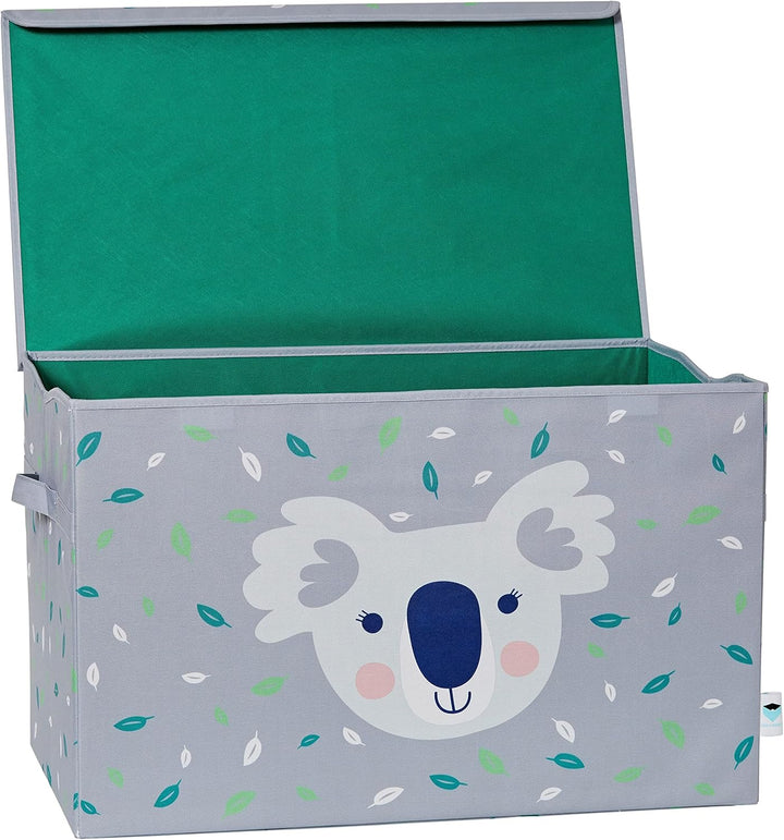 LOVE IT STORE IT Aufbewahrungsbox mit Deckel gross - Spielzeugtruhe aus Stoff - Verstärkt mit Holz -