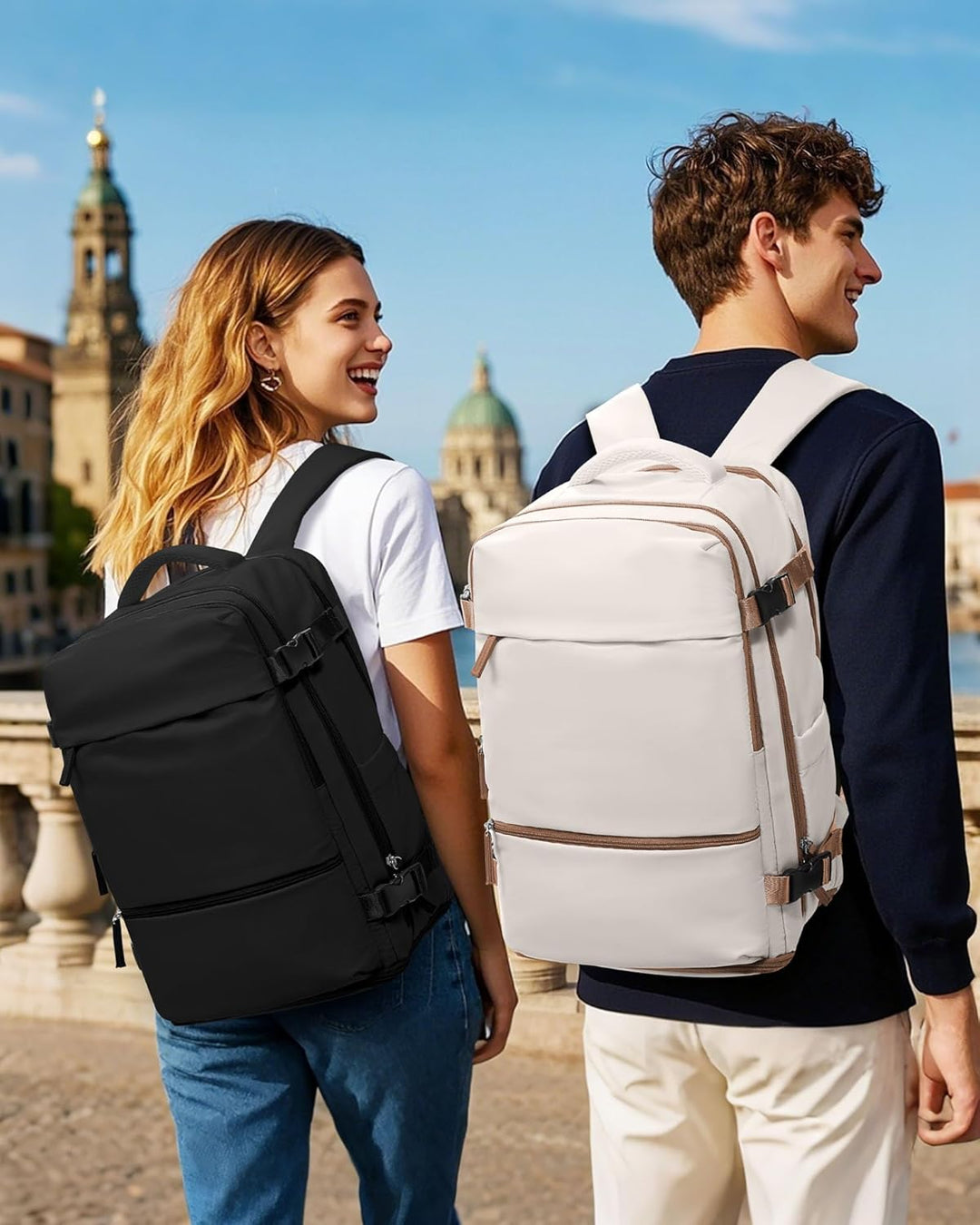 SZLX Grosser Reiserucksack Damen,Vakuum Rucksack mit Pumpe Ryanair Handgepäck 40x30x20 Herren, Wizza