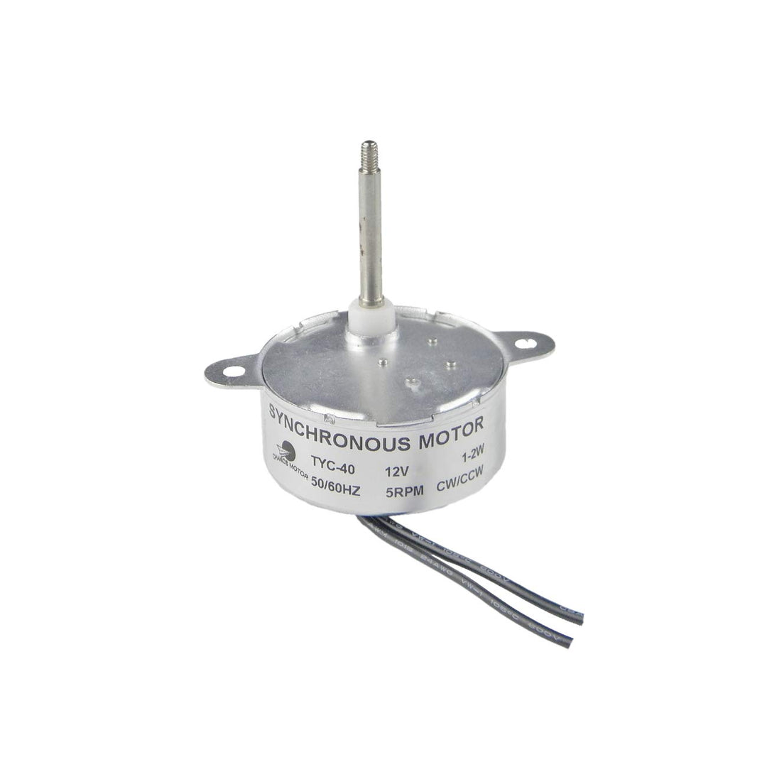 CHANCS 2PCS Synchronmotor TYC-40 AC 12V 5RPM Wellenlänge 4.6cm für faseroptisches Weihnachtsornament