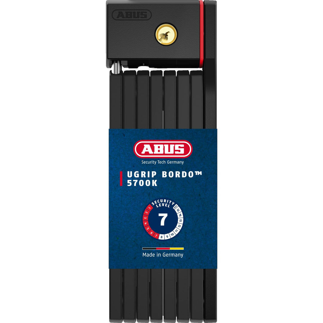 ABUS Faltschloss Bordo uGrip 5700K SH mit Halterung - Fahrradschloss mit 5 mm starken Stäben - ABUS-