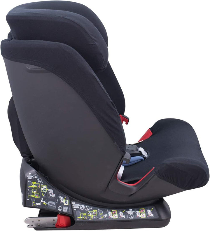 JYOKO Kids Bezug für Autositz kompatibel mit Romer Advansafix, Evolva IV M, aus Baumwolle (Black Ser