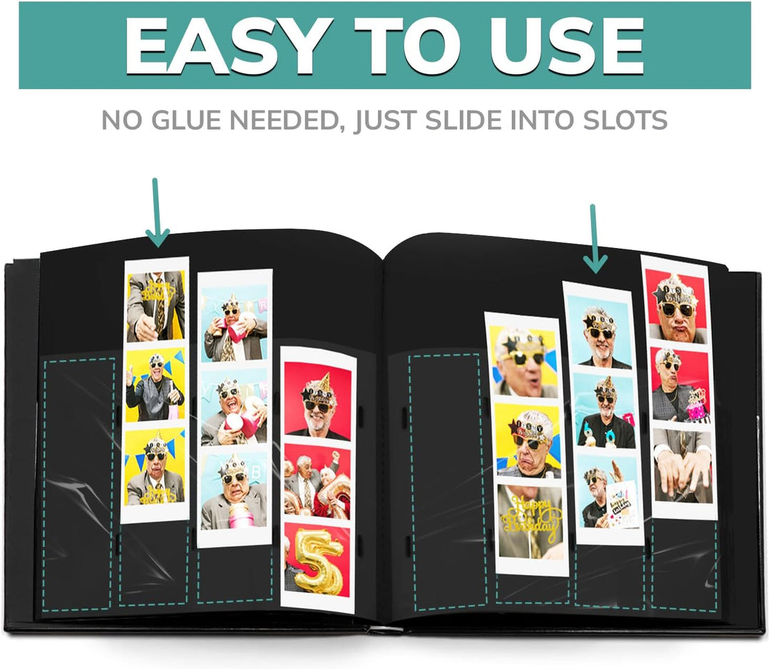 Photo Booth Frames – Schwarzer Einband, Fotoautomaten, Hochzeitsandenken, Gästebuch, Album, DIY-Bild
