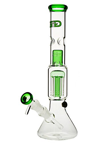 Grace Glass 8-fach Percolator-Bong grün, 35cm - head&nature Bongkollektion