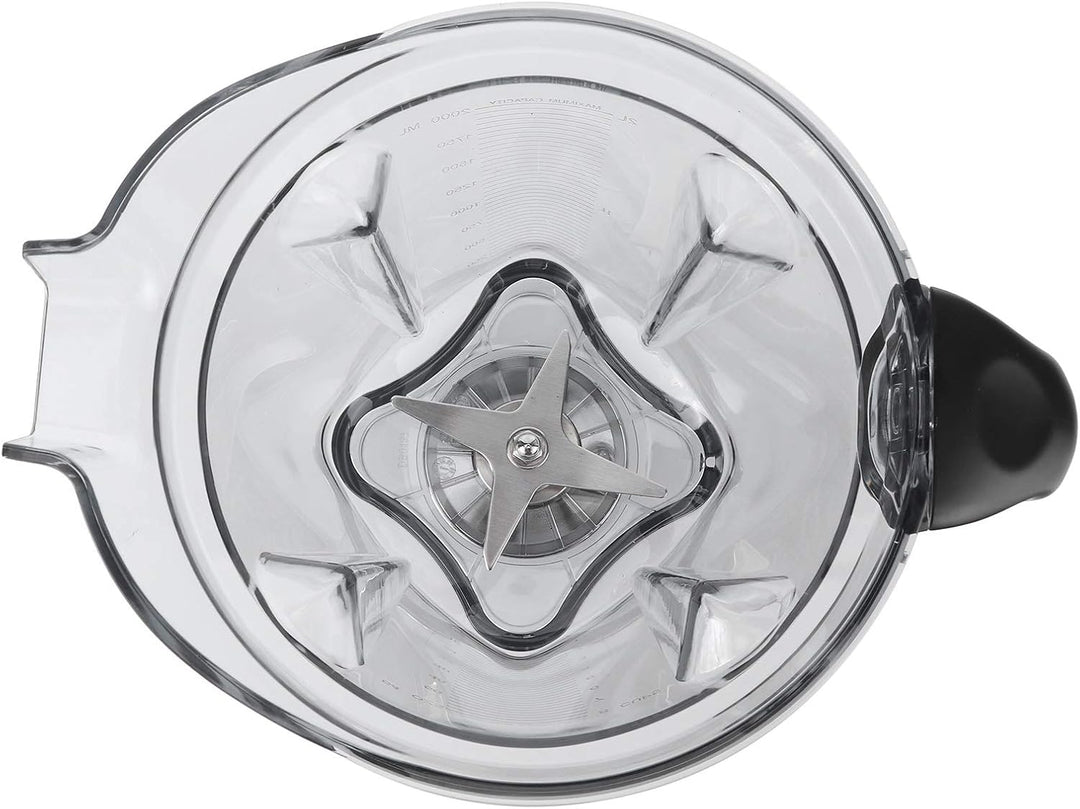 Tbest Mixerbehälter, Mixbecher, Transparenter Behälter für Küchenmixer mit Ersatzdeckel und Klinge,