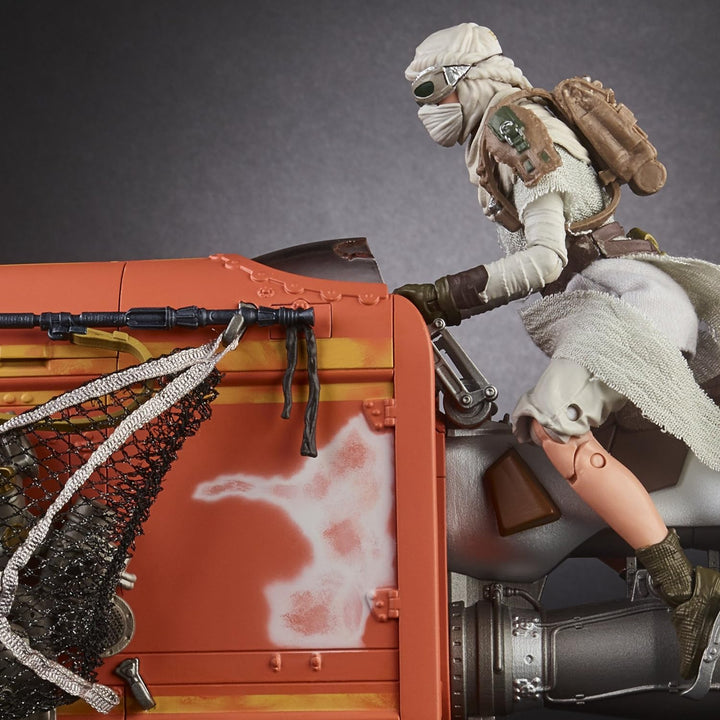Star Wars The Black Series Rey 's Speeder (Jakku) und Figur