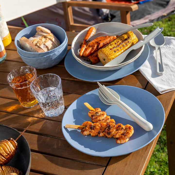 Koziol CLUB SET SKAGEN Geschirrset | 10 Teile, bruchfest, stapelbar | biozirkulärer Kunststoff, spül