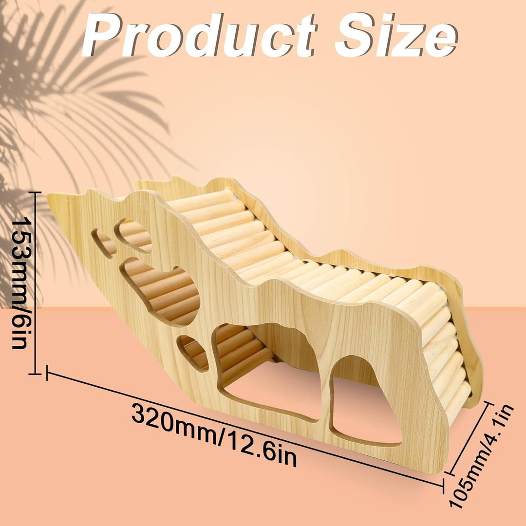 WPPQWP Hamster Haus aus Holz, Hamster Tunnel, Hamster Zubehör, Watchbox Hamster, Hamster Versteck fü