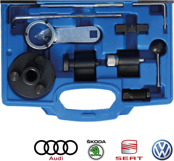 BRILLIANT TOOLS BT591070 Motor-Einstellwerkzeug | für VAG | 1.6/2.0 CR TDI | 10-tlg. [Powered by KS