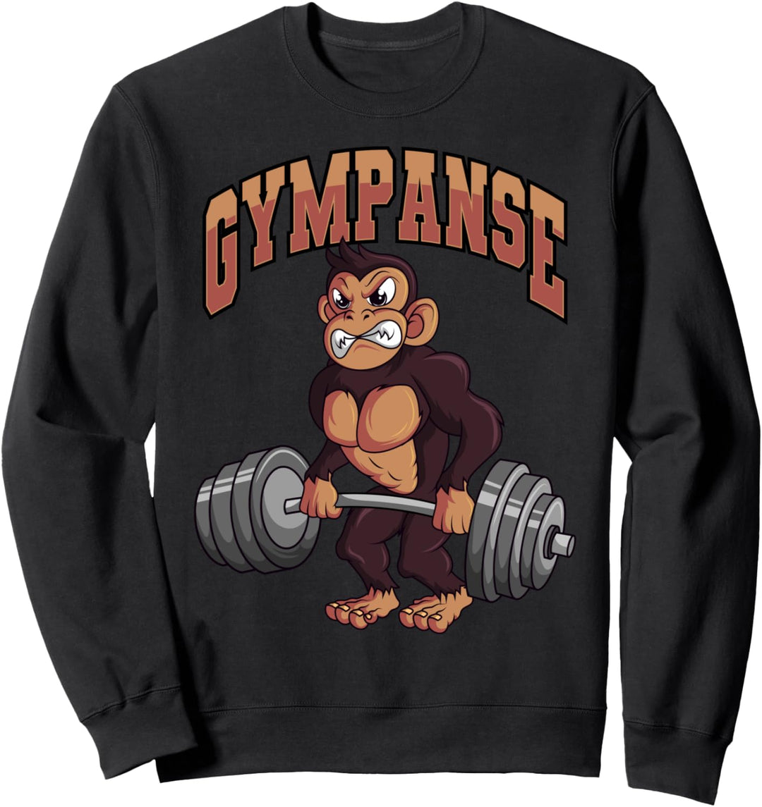 Gympanse Fitness Gym Affe Schimpanse Bodybuilding Sweatshirt