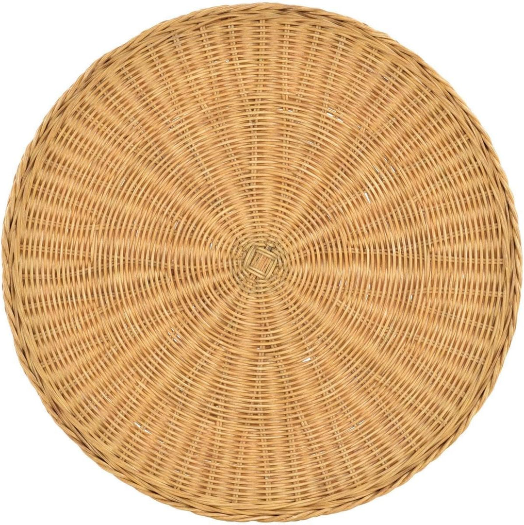 korb.outlet Rattan-Tisch/Beistelltisch Rund/Couchtisch Rattantisch Ablage (Honig)
