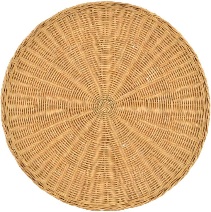 korb.outlet Rattan-Tisch/Beistelltisch Rund/Couchtisch Rattantisch Ablage (Honig)