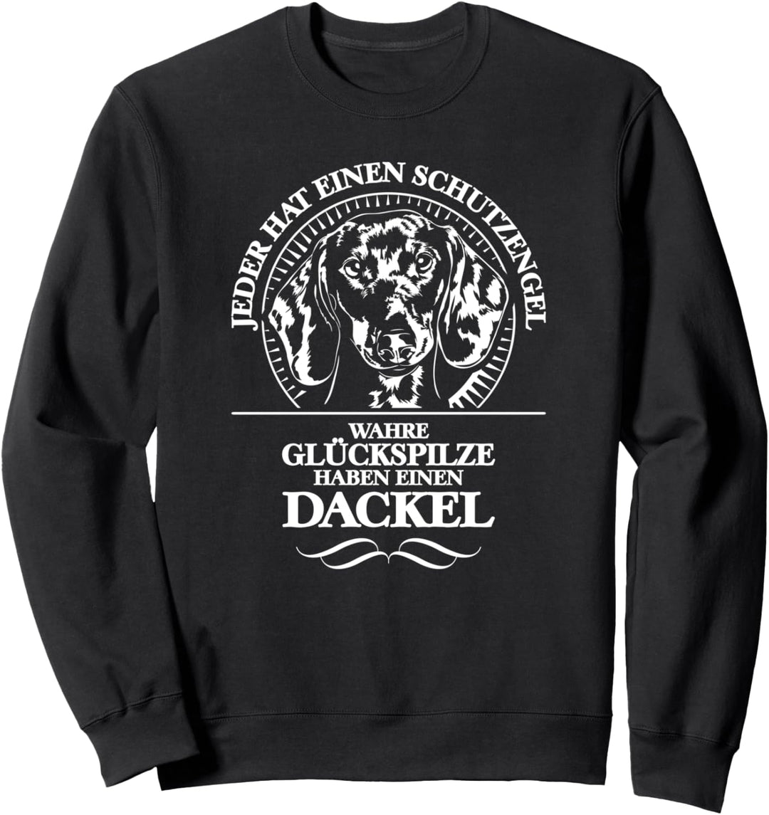 Süsser Dackel Schutzengel Hund Jagdhund Hunde Hundespruch Sweatshirt