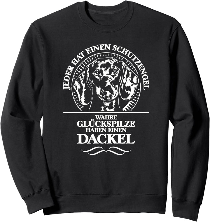 Süsser Dackel Schutzengel Hund Jagdhund Hunde Hundespruch Sweatshirt