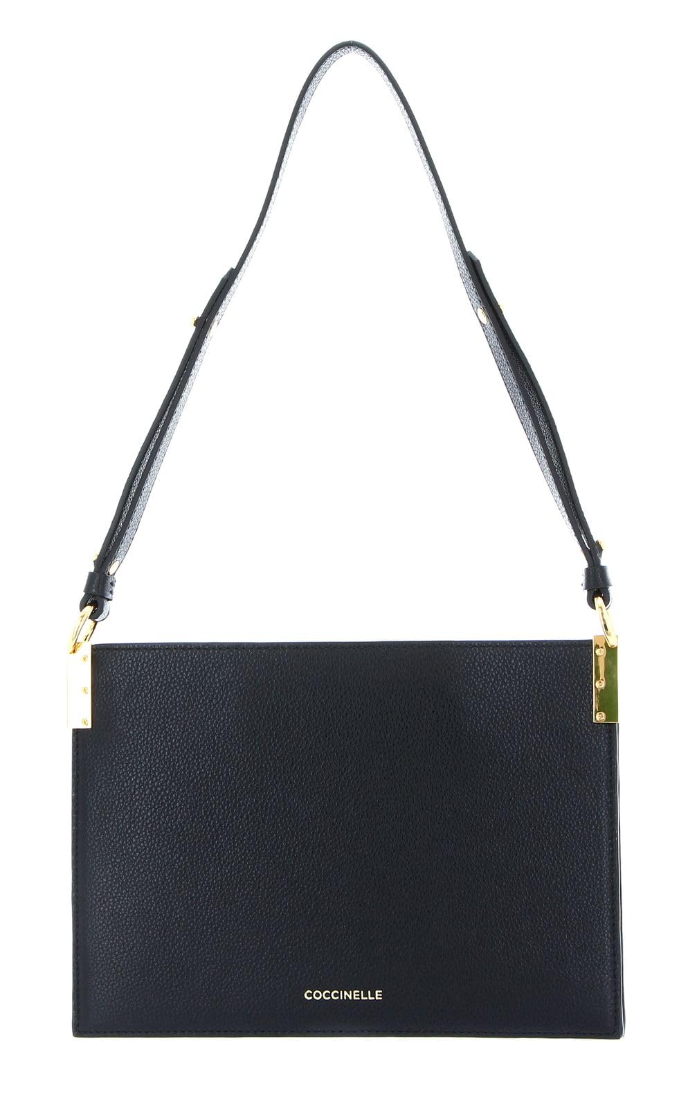 Coccinelle Delices Canvas Flat Shoulder Bag Natural/Noir