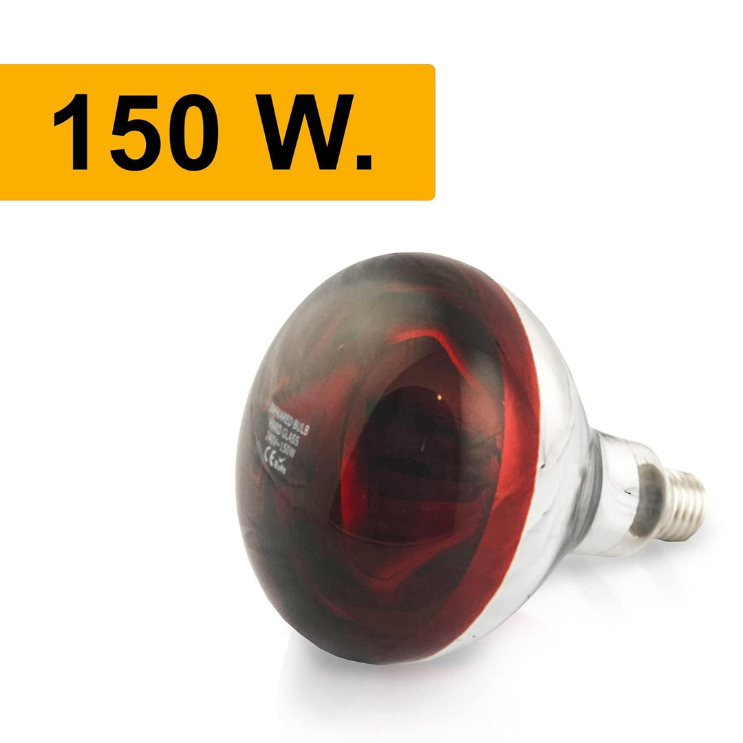 XXL Wärmestrahler 30 ⌀ Durchmesser mit Sparschalter | 5 meter Kabel mit Infrarotlampe | Set 150 W Ro