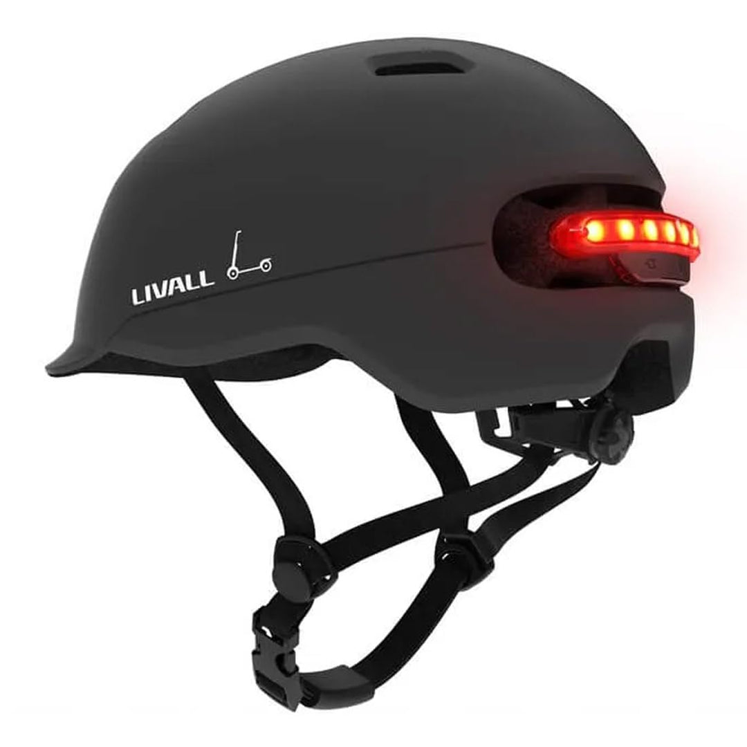 Livall Unisex – Erwachsene C20 Fahrradhelm 54-58 cm Schwarz, 54-58 cm Schwarz