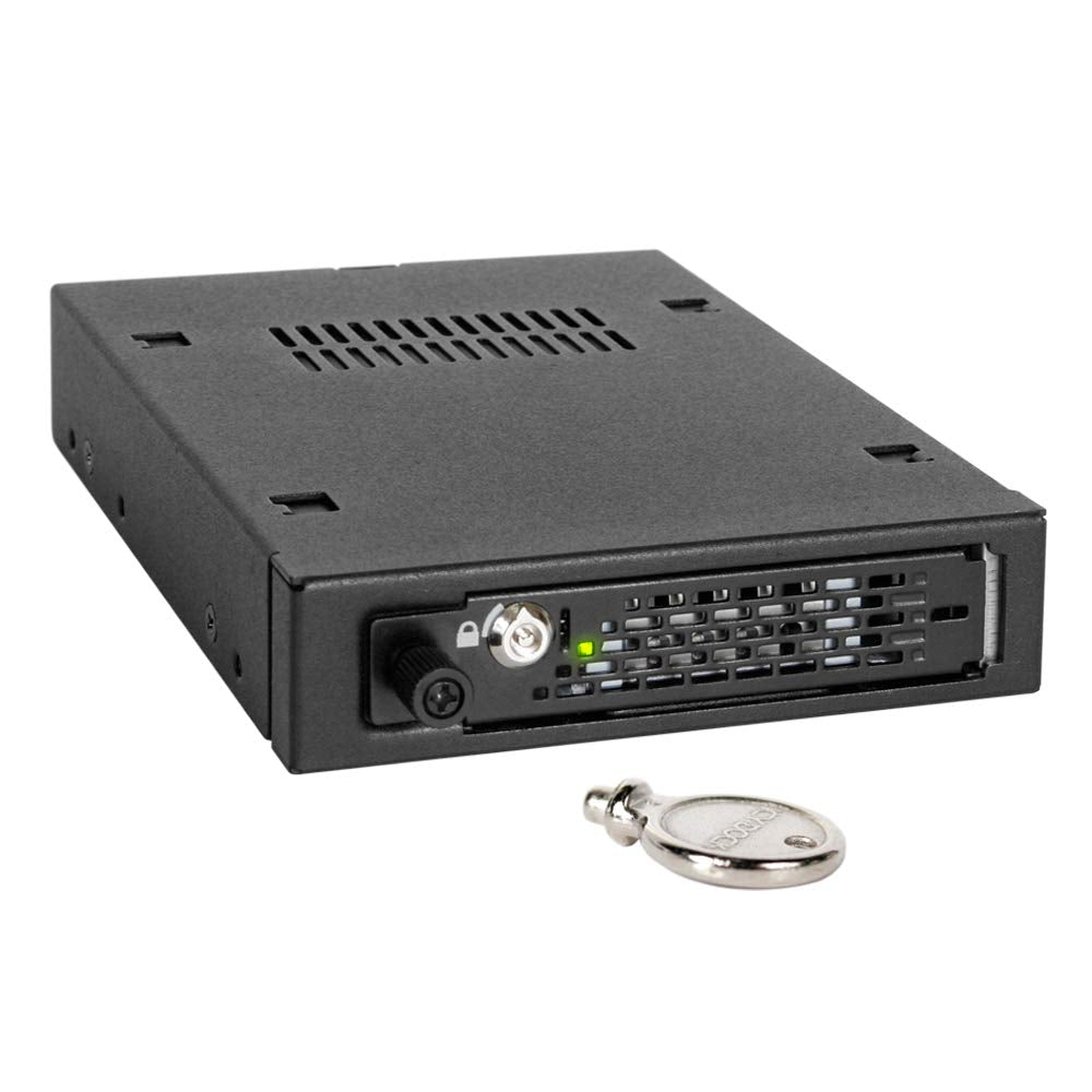 ICY DOCK SATA/SAS Hot Swap Wechselrahmen für 2,5 Zoll (6,4cm) SSD/HDD - Vollmetall mit Thumbscrew To