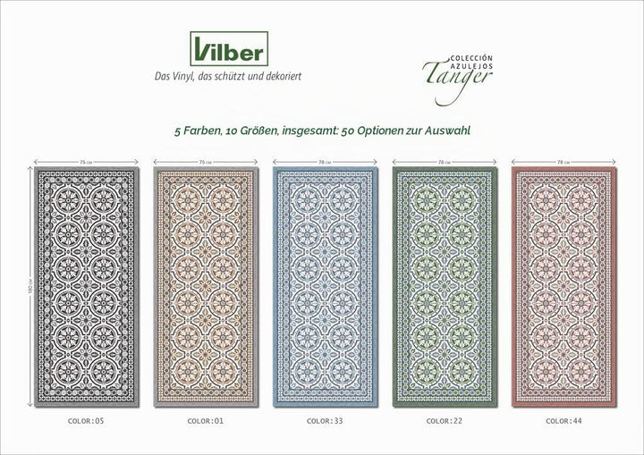 vilber, Vinylteppich, Tanger DU 05 78X120X0.22 cm 78 x 120 x 0.22 cm Bunt, 78 x 120 x 0.22 cm Bunt