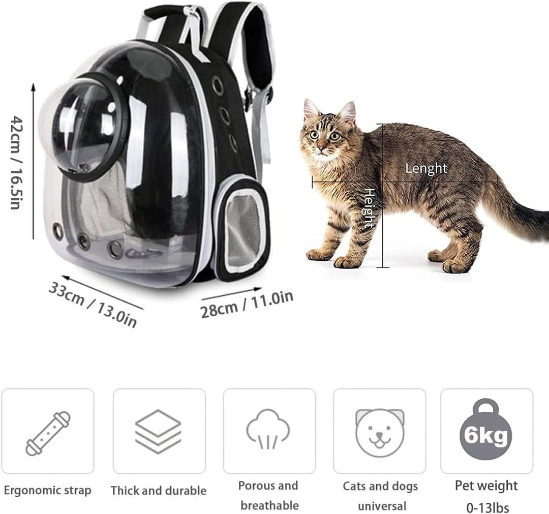 Sipobuy Pet Raum Kapsel Rucksack, Kleine Medium Katze Welpen Hund Träger, Transparent Atmungsaktive