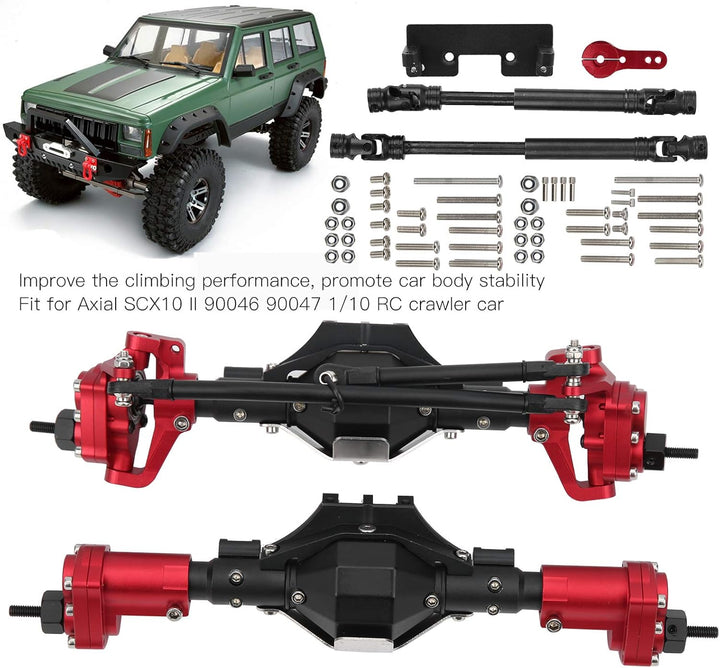 VGEBY Vorderachssatz vorne, RC-Achsachse Vorderachse mit Antriebswelle für Axial SCX10 II 90046 9004
