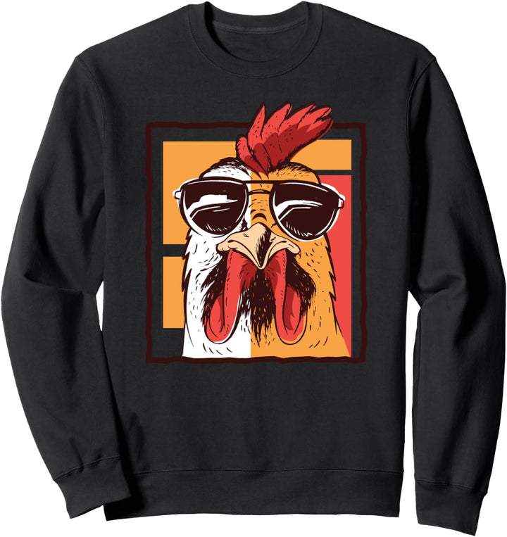Cooler Hahn mit Sonnenbrille - Gockel Sweatshirt