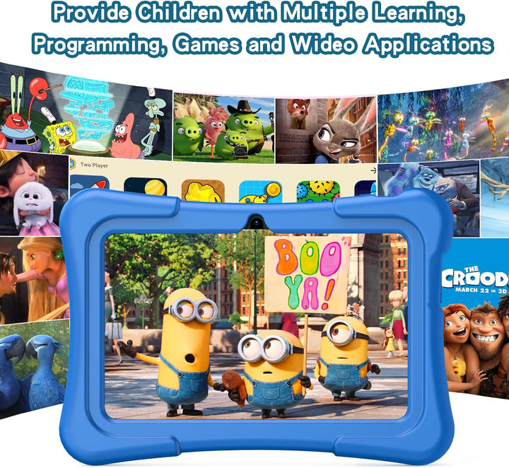 PRITOM 7-Zoll-Kinder-Tablet, Android 11, Quad Core, 2 GB RAM, 32 GB ROM, BT, WLAN, Dual-Kamera, Bild