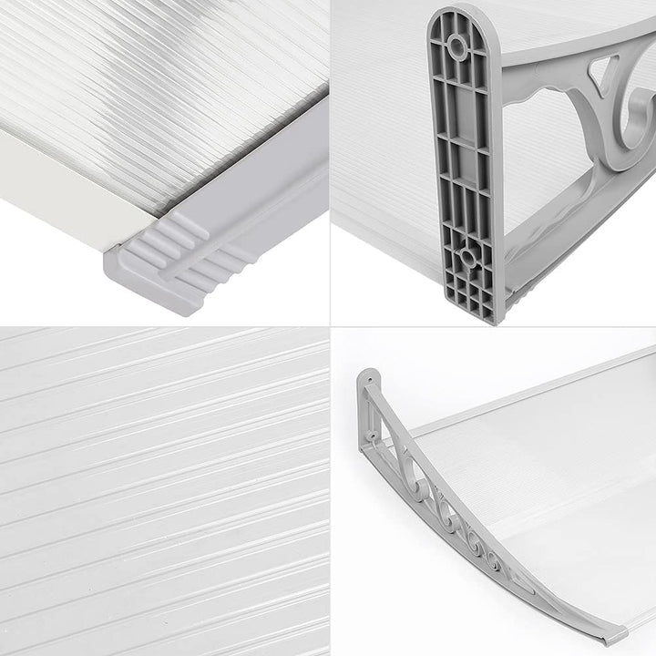XUANYU Überdachung Haustür aus Aluminium und Polycarbonat, Vordach Haustür, Vordach für Haustür, Tür