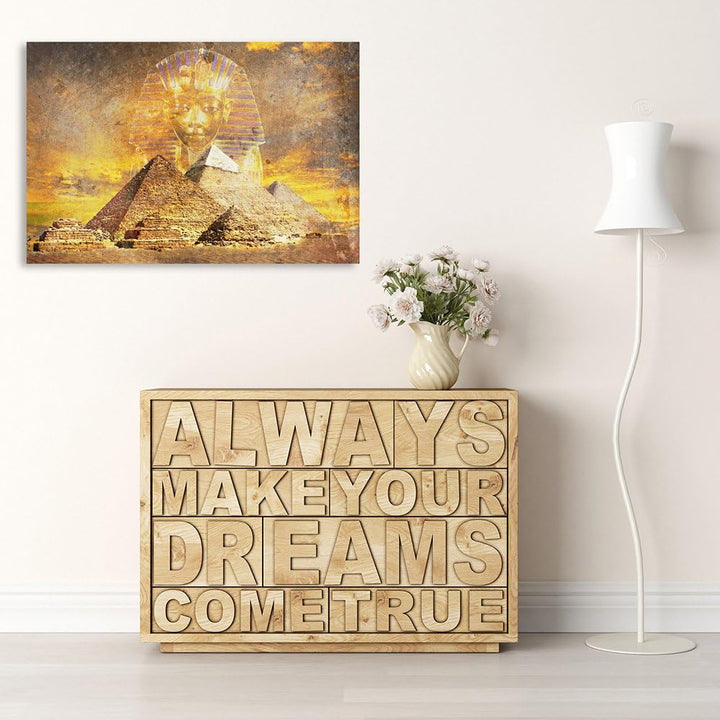 Feeby. Wandbilder - 1 Teilig- 50x70 cm - Bilder Kunstdrucke Deko Panel, ÄGYPTEN, PYRAMIDEN, MODERN,