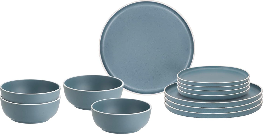 Brunner Dolomit Geschirrset, 12-teilig, denim