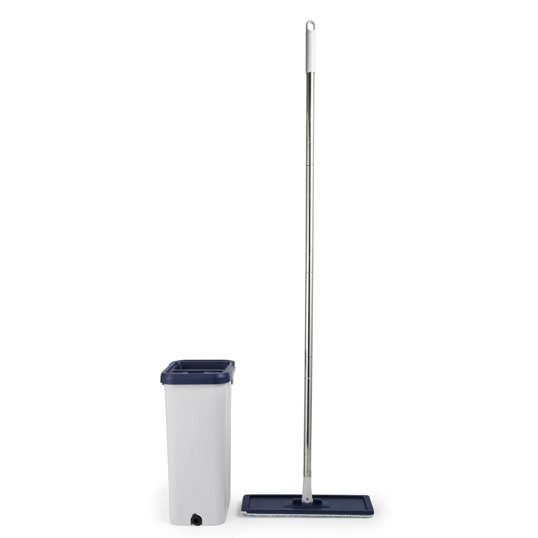 Beldray LA030223FEU7 Deep Clean Flachmopp &amp; Eimer Set – selbstauswringender Schmutzabstreifer mit zw