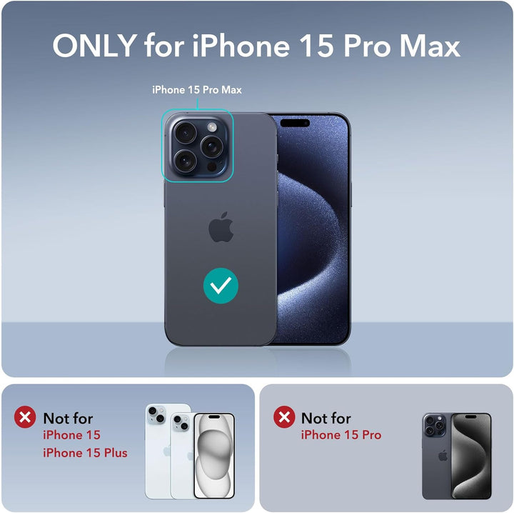 ESR für iPhone 15 Pro Max Hülle, kompatibel mit MagSafe, Militärnorm Schutzhülle, integrierter Verst