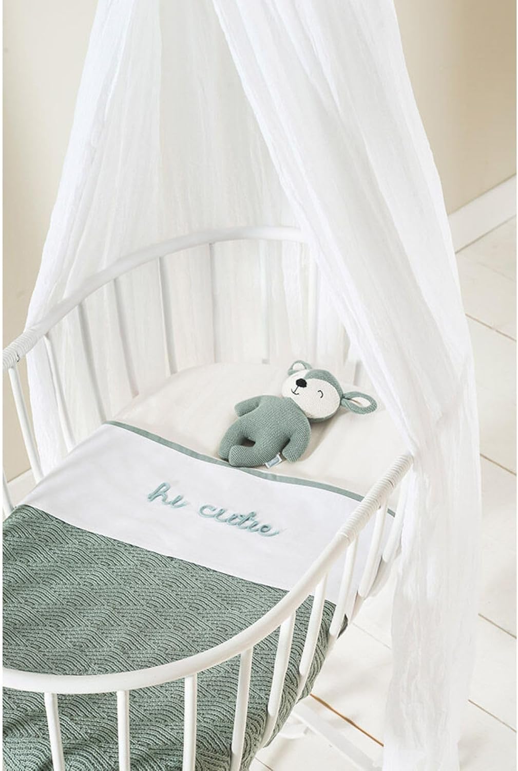 Jollein - Stange für Wiegenhimmel - Weiss - 150cm H150 x B32 cm (1er Pack) Schwarz Oder Weiss, H150