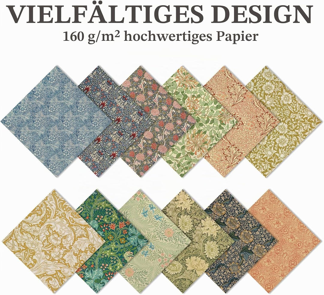 Scrapbook Papier Blumen Muster Doppelseitiges Bastelpapier, 30,5x30,5 cm/12x12 in Frühling Motivpapi